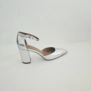 🌸NORDSTROM RACK PRISHA🌸Metallic Silver Block Heel Pumps! EUC! Size 6!